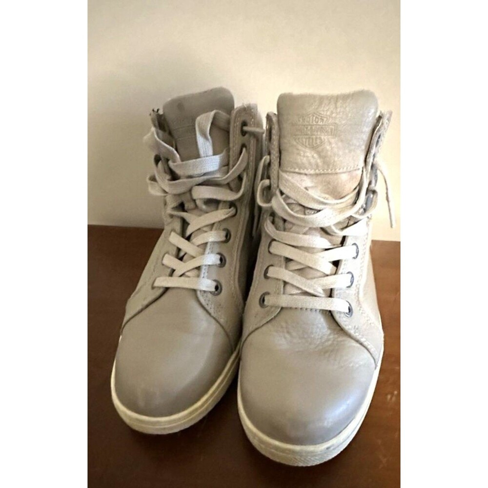 Harley-Davidson Women’s Mackey Waterproof Riding Sneaker Boot Leather Size 10